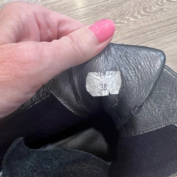 NAOT ankle wedge booties in black with shimmering design - Picture 7 of 11